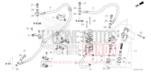 REAR BRAKE MASTER CYLINDER CRF1100A4S de 2025